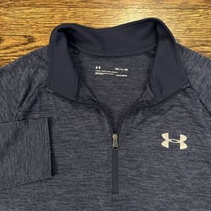Under Armour Pullover Adult Small Blue Quarter‎ Zip 1/4 Lightweight Heat Gear